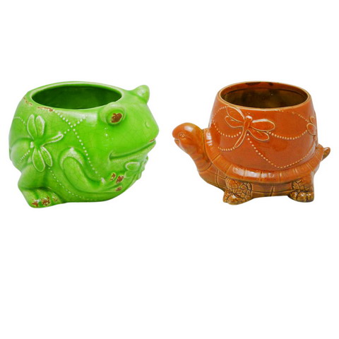 ceramic garden animal pot, P1901316