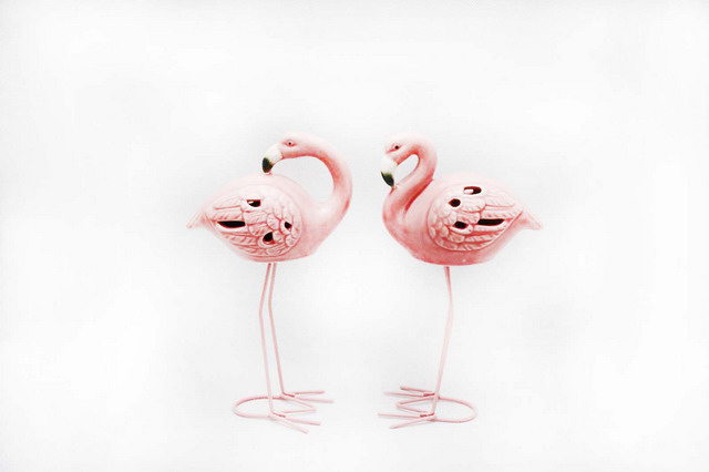 ceramic garden flamingo, P1901318