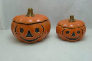 Halloween pumpkin cookie jar