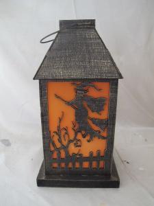 Halloween wooden lantern