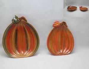 ceramic harvest pumpkin plate