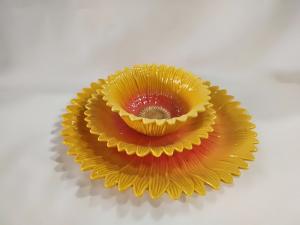 ceramic sunflower bowl