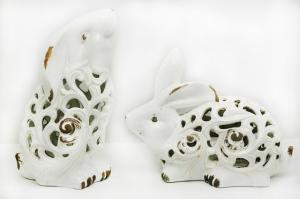 Ceramic bunny set